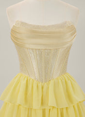 Ball-Gown/Princess Sleeveless Short Chiffon Homecoming Dress With Ruffle