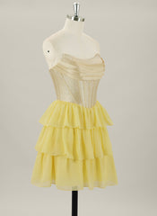 Ball-Gown/Princess Sleeveless Short Chiffon Homecoming Dress With Ruffle