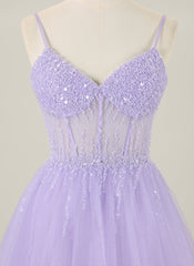 Ball-Gown/Princess Sleeveless Short Tulle Homecoming Dress