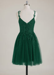 Sleeveless V-Neck Tulle Ball-Gown/Princess Mini Dress