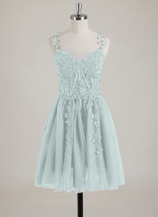 Sleeveless V-Neck Tulle Ball-Gown/Princess Mini Dress