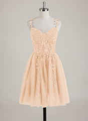 Sleeveless V-Neck Tulle Ball-Gown/Princess Mini Dress