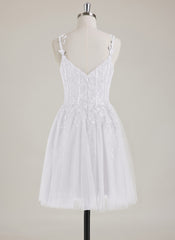 Sleeveless V-Neck Tulle Ball-Gown/Princess Mini Dress