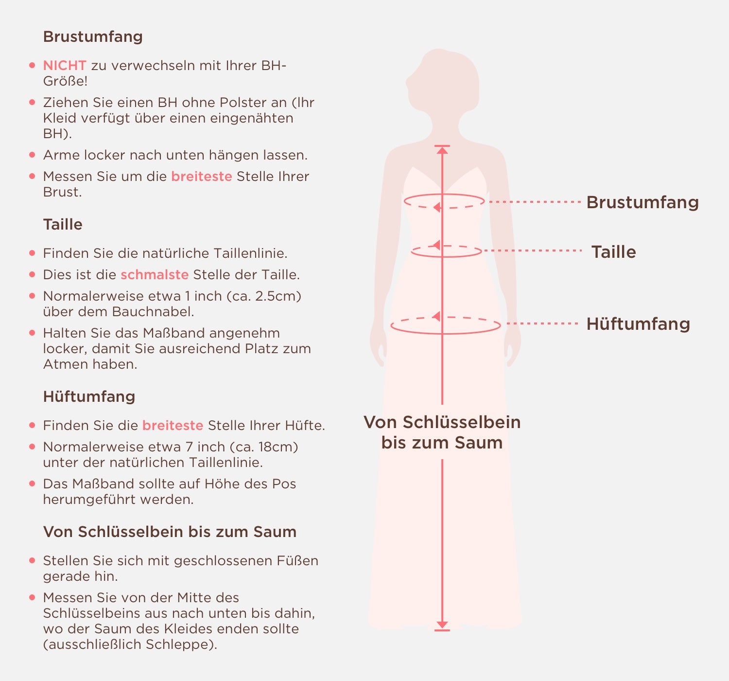 Kleidergrößen-Leitfaden